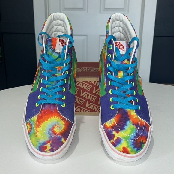 Vans Sk-8 High Customs “Tie Dye” Men’s Size 11.5 - Picture 3 of 8
